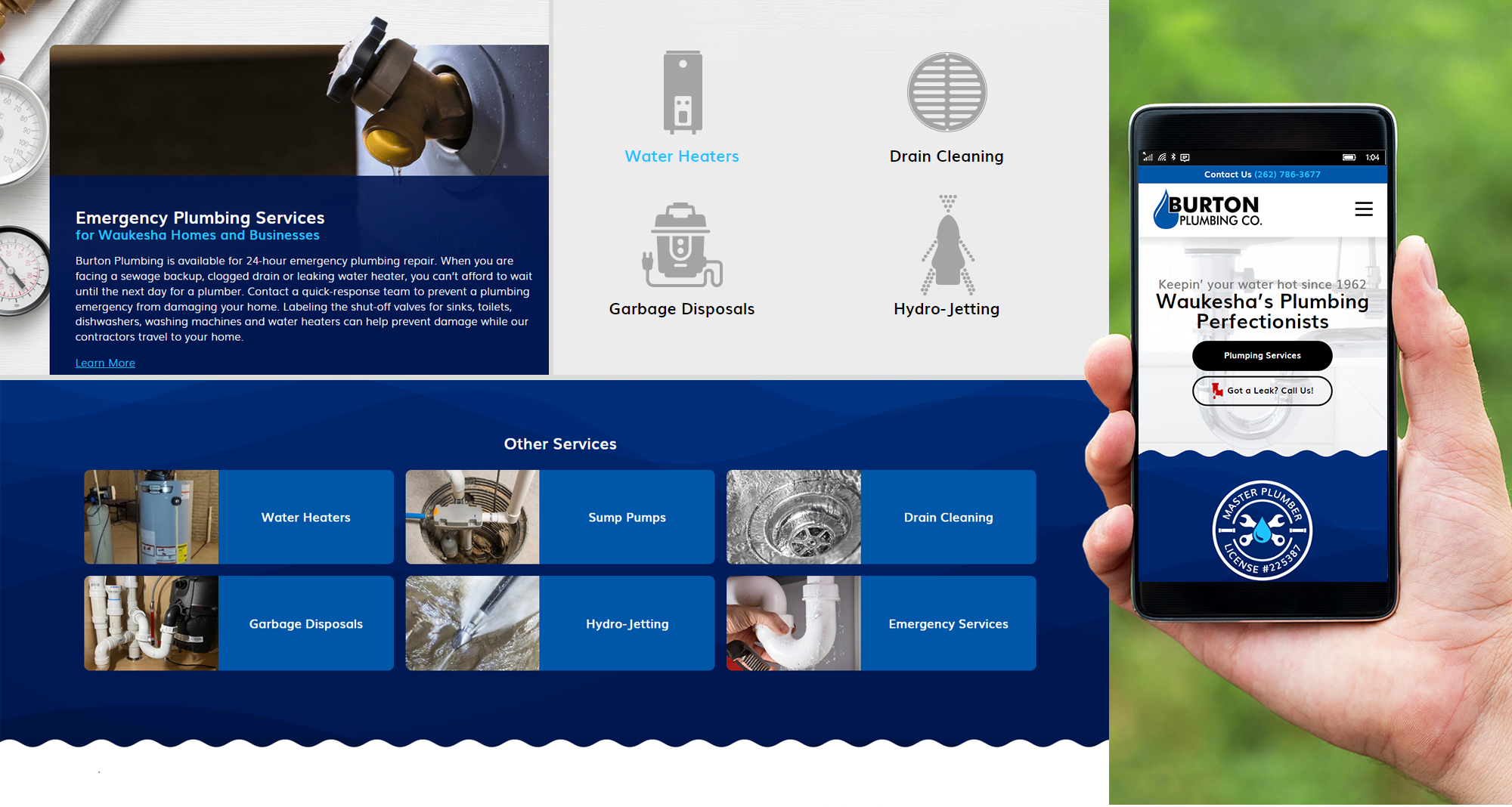 Milwaukee web marketing for Burton Plumbing