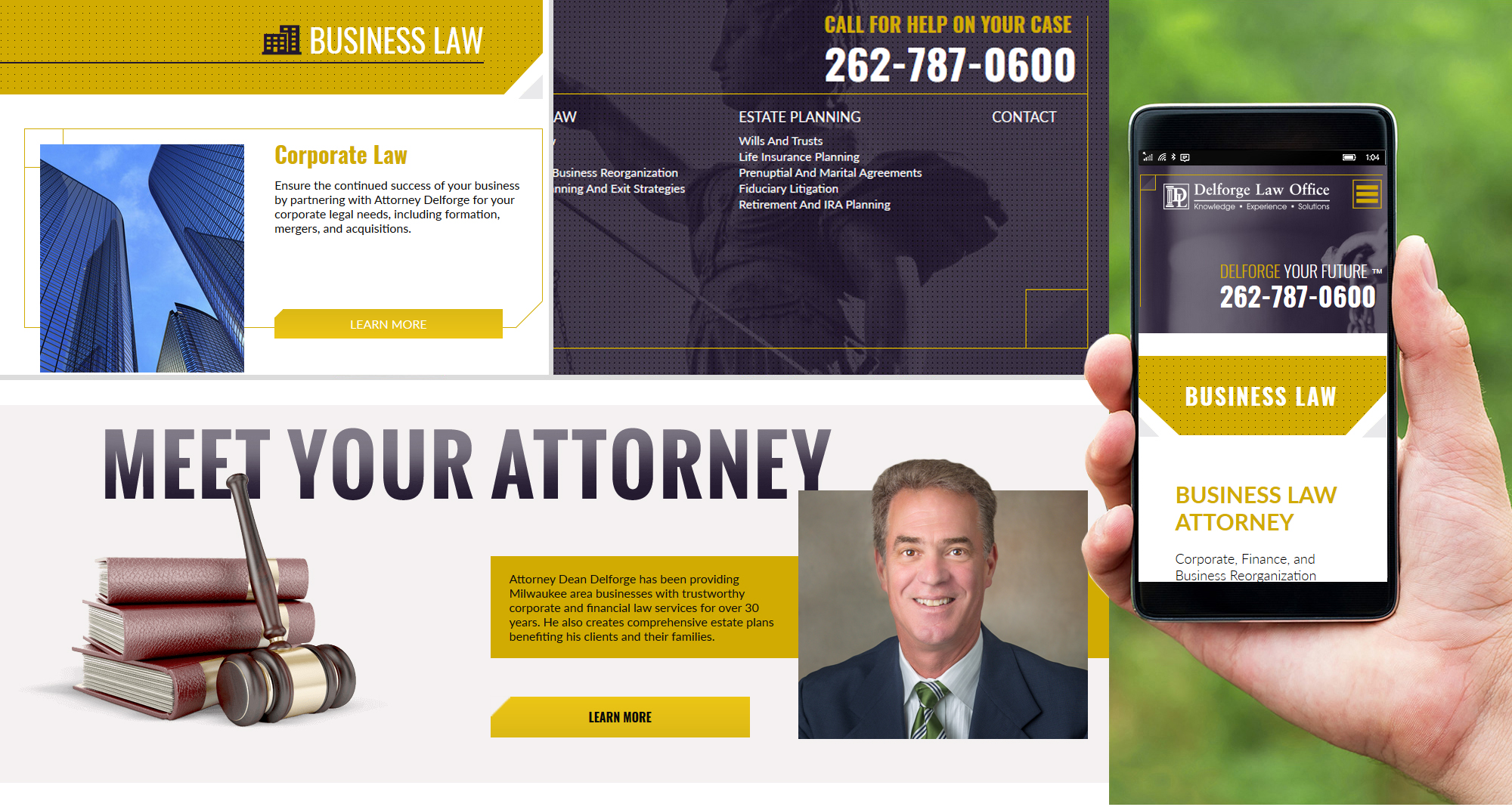Milwaukee web marketing for Delforge Law Office