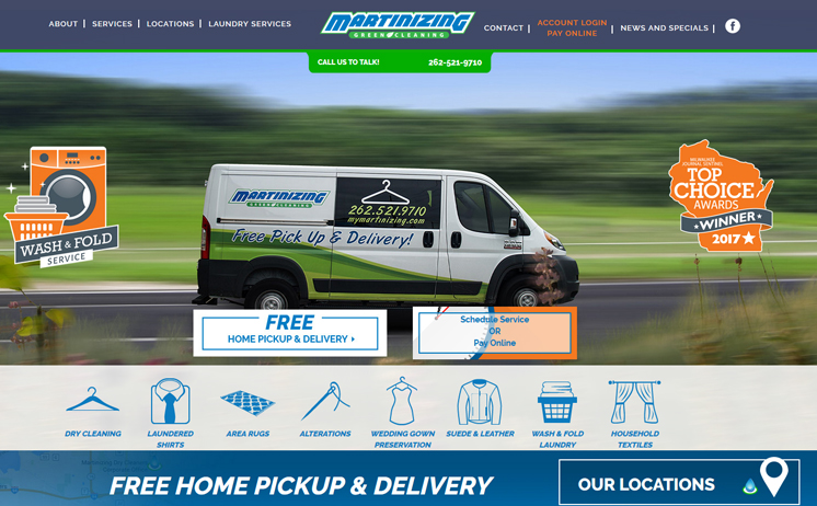 SE Wisconsin business for dry cleaning services succed with iNET's marketing specialists