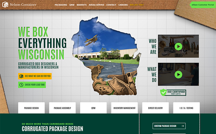 Wisconsin packaging company relies on iNET’s innovative website marketing strategies in reaching out to customers and prospects