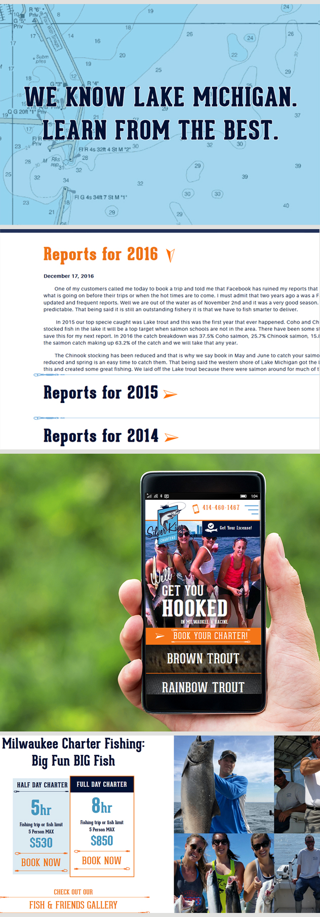 Milwaukee web marketing for Silver King Charters 