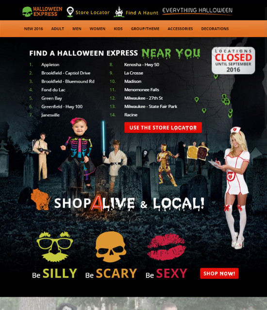 Website design Halloween